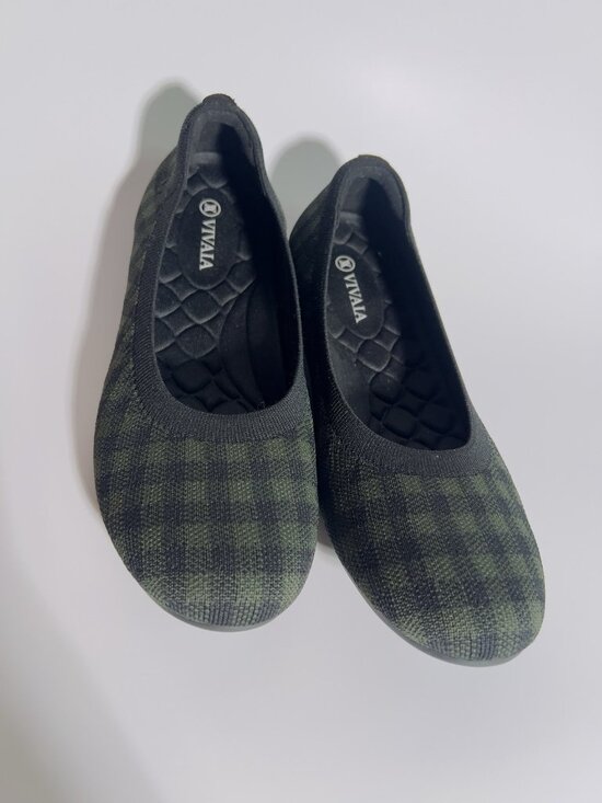 Vivaia Shoes - VIVAIA Women’s Knit Flats Green Camo Size US 10.5 EU 41